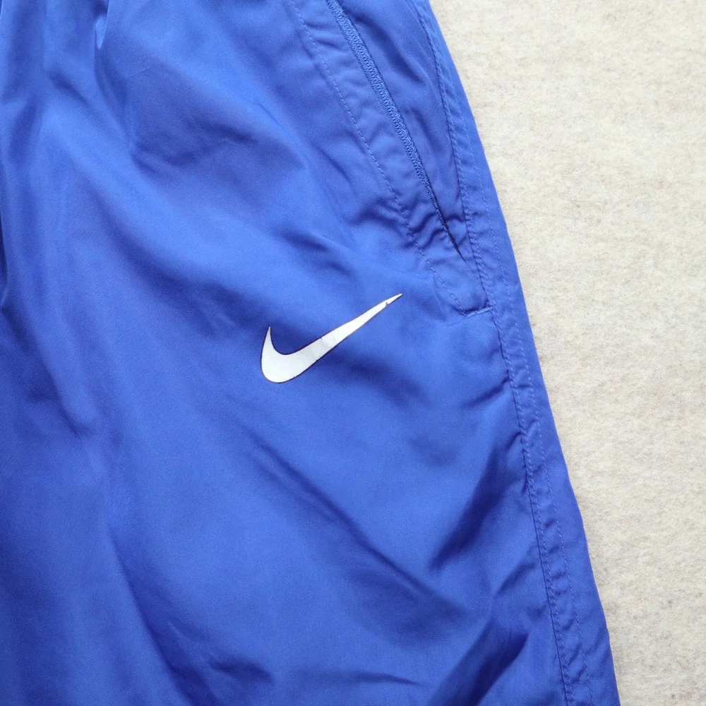 Nike Storm-Fit Track Pants Medium Blue Y2K Mesh Lined Zipper Cuffs